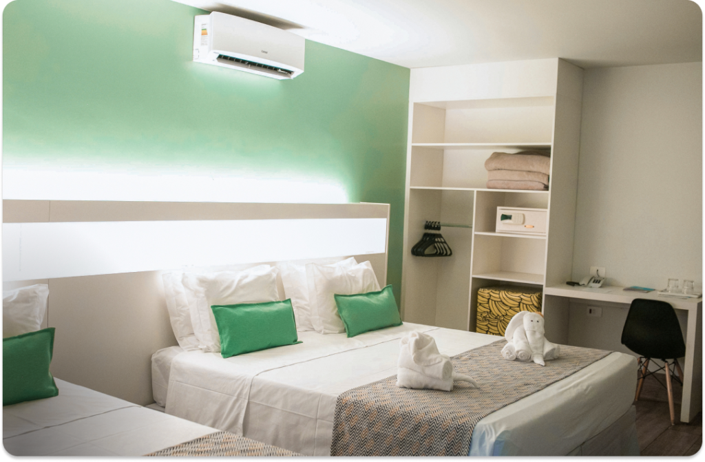 Imagem de uma das acomodações do Aguativa Golf Resort.