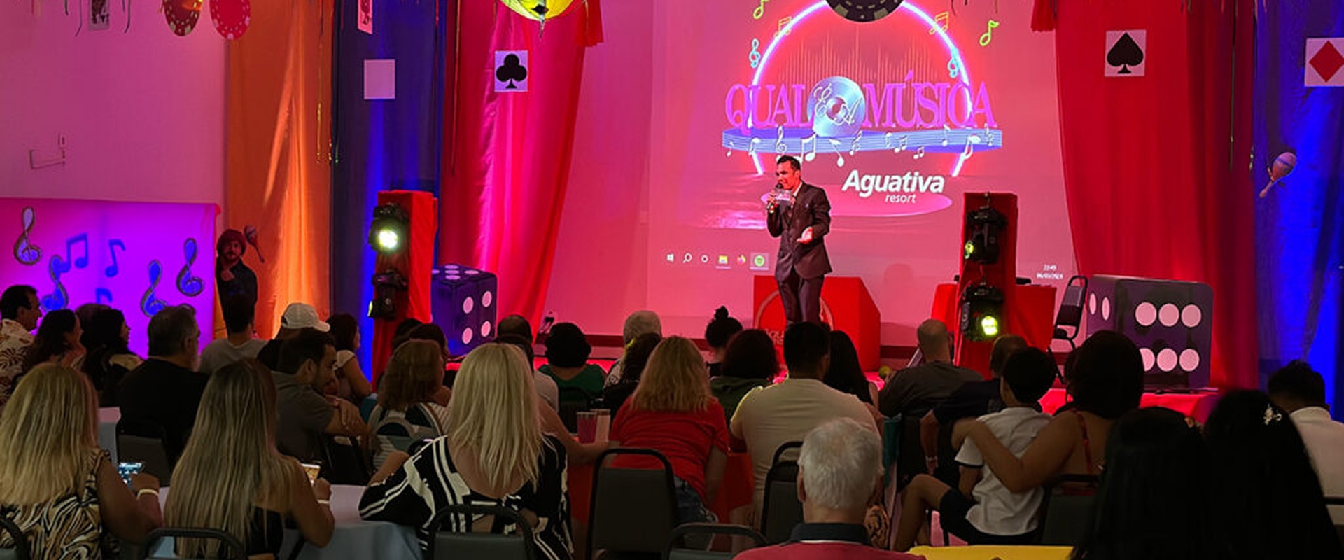 Atração "Qual é a música" da programação do Aguativa.