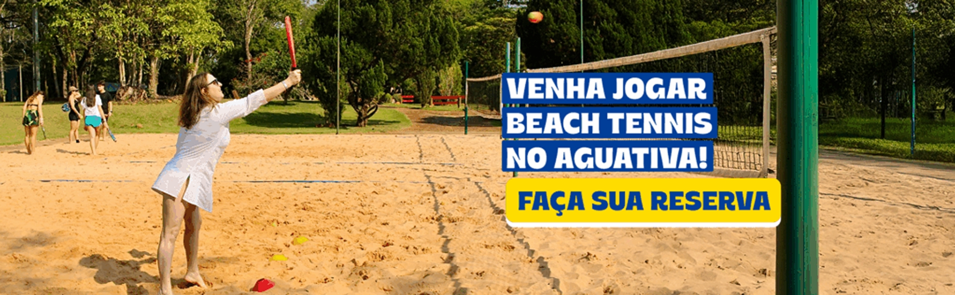 Venha jogar beach tennis no Aguativa, faça sua reserva!