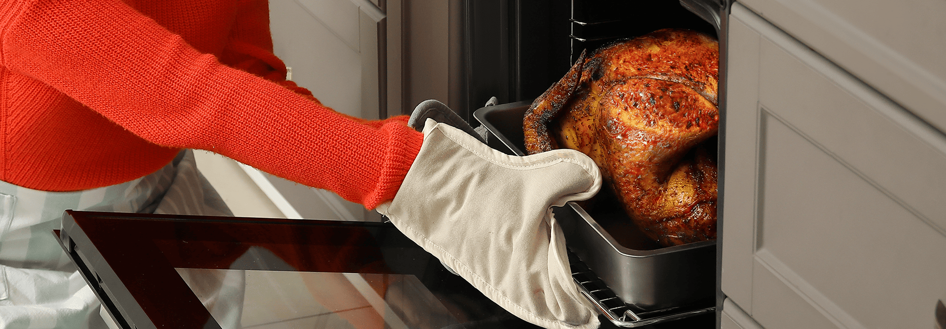 Chester de Natal saindo do forno.