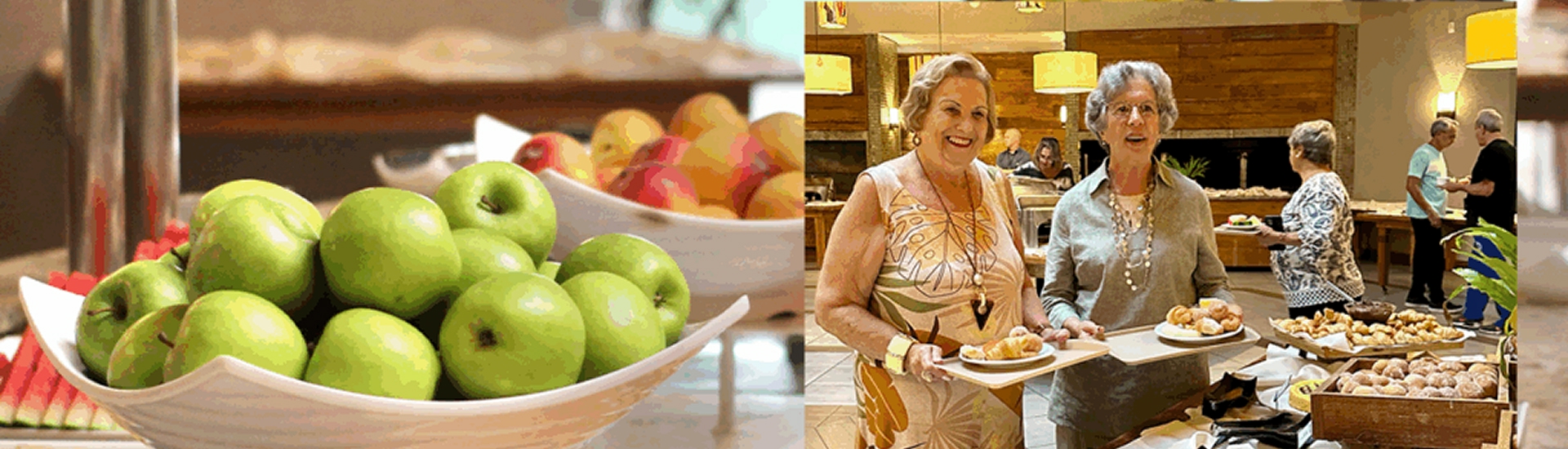 Buffet do restaurante do Aguativa Golf Resort.